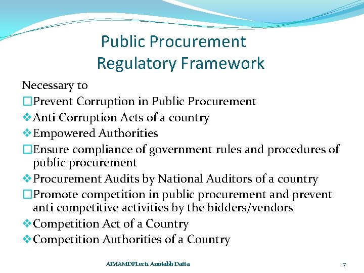 Role of General Financial Rules In Public Procurement