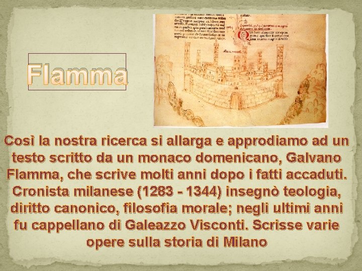 Flamma Così la nostra ricerca si allarga e approdiamo ad un testo scritto da