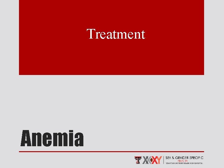 Treatment Anemia 