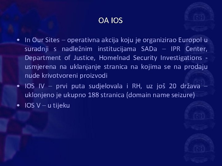 OA IOS • In Our Sites – operativna akcija koju je organizirao Europol u