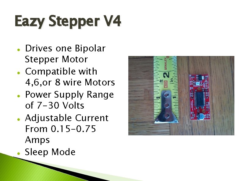 Eazy Stepper V 4 Drives one Bipolar Stepper Motor Compatible with 4, 6, or