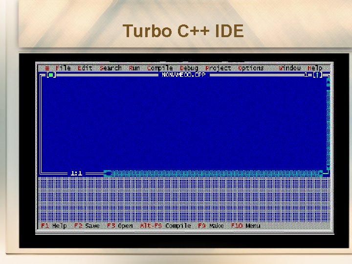 Turbo C++ IDE 