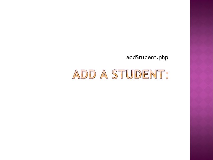 add. Student. php 