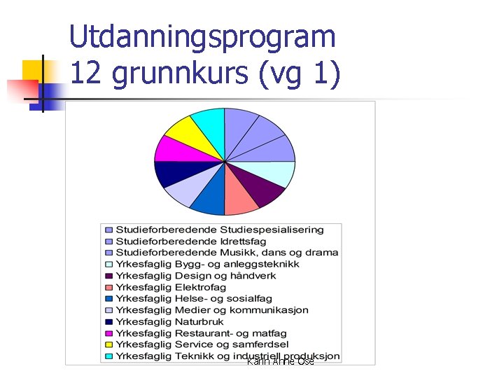 Utdanningsprogram 12 grunnkurs (vg 1) Karin Anne Ose 