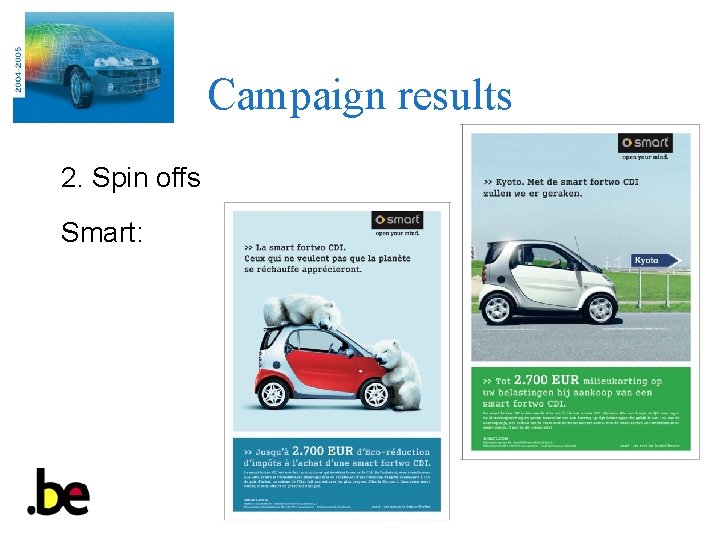 Campaign results 2. Spin offs Smart: 