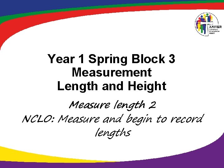 Year 1 Spring Block 3 Measurement Length and Height Measure length 2 NCLO: Measure