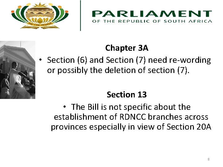 Chapter 3 A • Section (6) and Section (7) need re-wording or possibly the