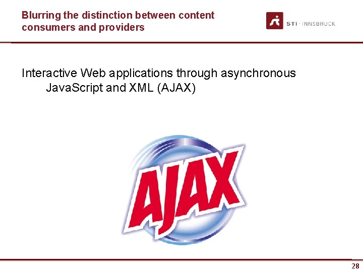 Blurring the distinction between content consumers and providers Interactive Web applications through asynchronous Java.