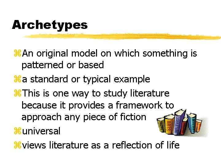 Archetypes z. An original model on which something is patterned or based za standard