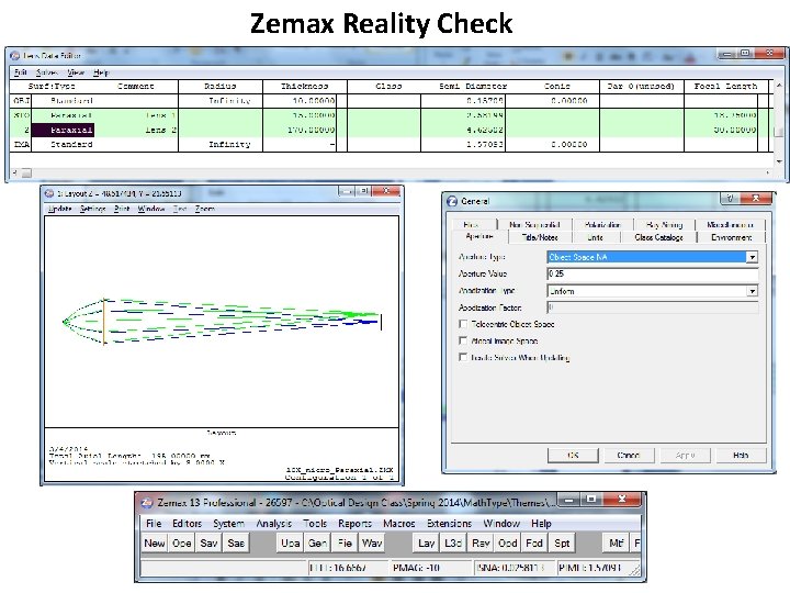 Zemax Reality Check 