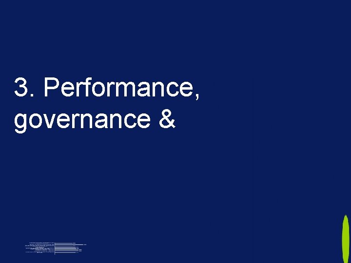 3. Performance, governance & risk 