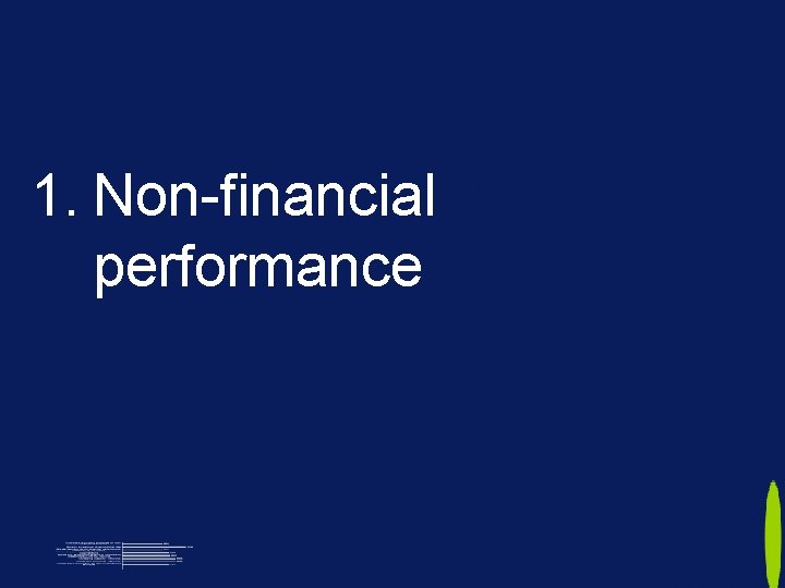1. Non-financial performance measures 
