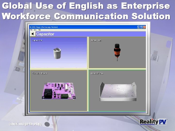 Global Use of English as Enterprise Workforce Communication Solution (click image to play) 