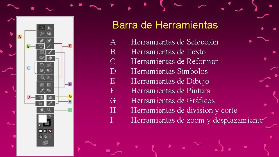 Barra de Herramientas A B C D E F G H I Herramientas de