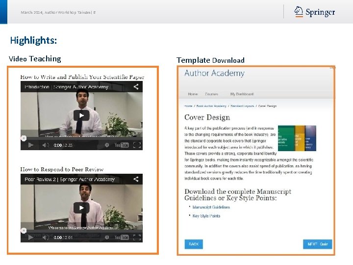 March 2014, Author Workshop Taiwan| 6 Highlights: Video Teaching Template Download 