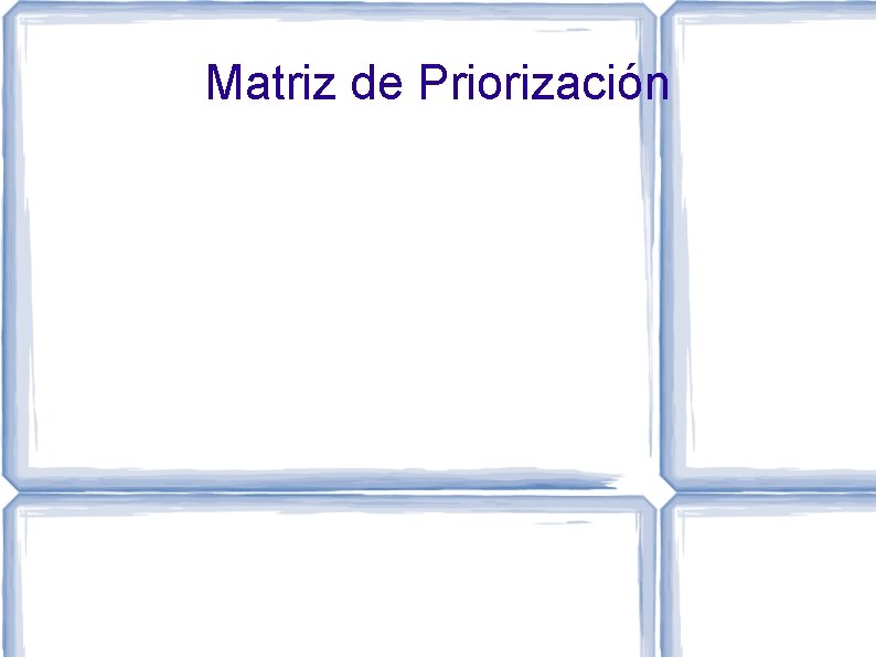 Matriz de Priorización 