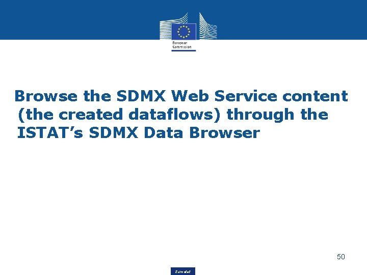 Browse the SDMX Web Service content (the created dataflows) through the ISTAT’s SDMX Data