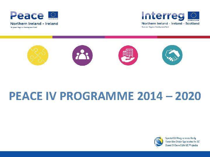 PEACE IV PROGRAMME 2014 – 2020 