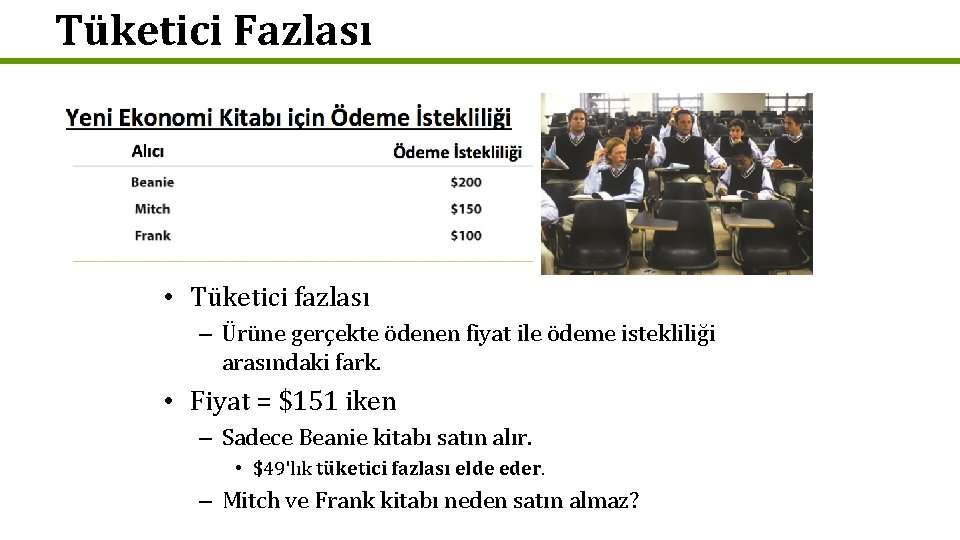 Tüketici Fazlası • Tüketici fazlası – Ürüne gerçekte ödenen fiyat ile ödeme istekliliği arasındaki