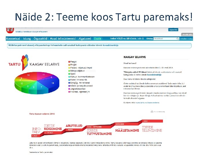 Näide 2: Teeme koos Tartu paremaks! 