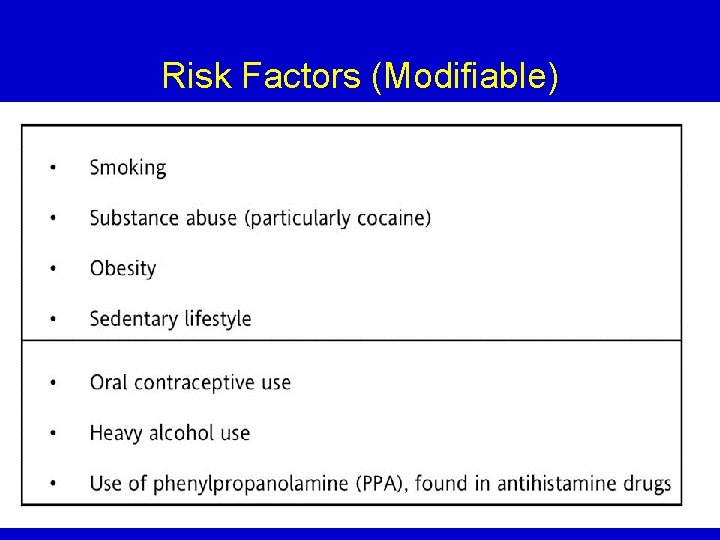 Risk Factors (Modifiable) Copyright © 2013, 2010, 2006, 2002 by Saunders, an imprint of