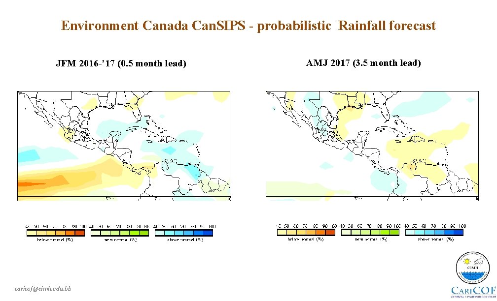 Environment Canada Can. SIPS - probabilistic Rainfall forecast JFM 2016 -’ 17 (0. 5