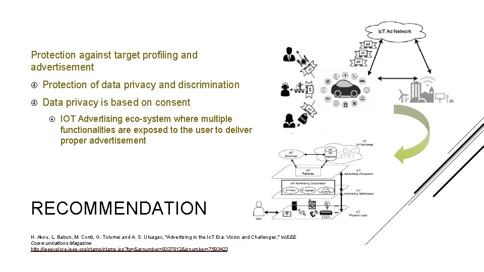 Protection against target profiling and advertisement Protection of data privacy and discrimination Data privacy