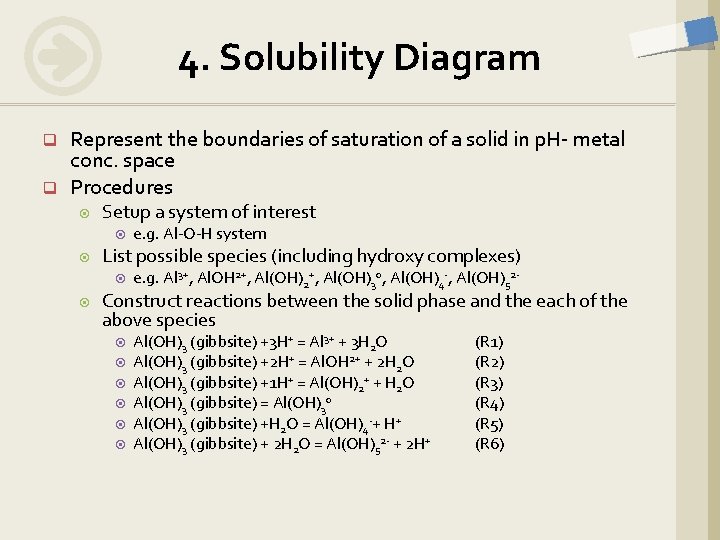 4. Solubility Diagram q q Represent the boundaries of saturation of a solid in