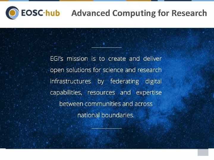 Advanced Computing for Research Advanced Computing for Research
