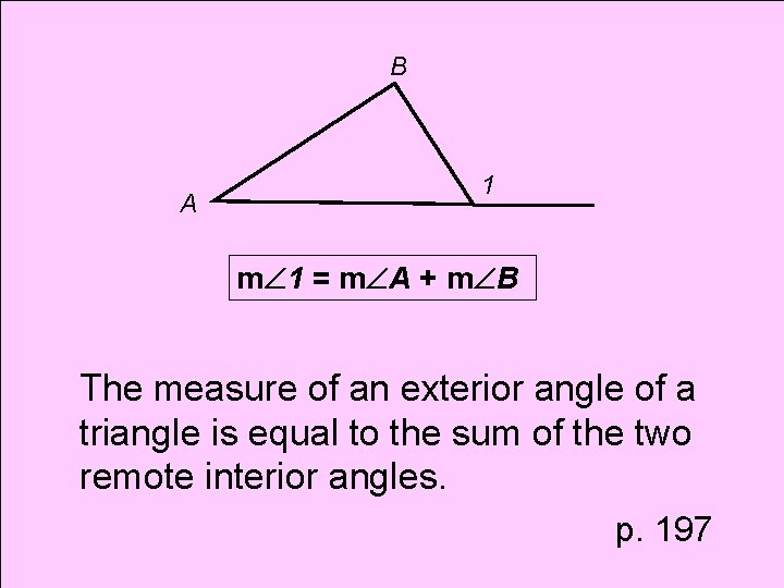 B A 1 m 1 = m A + m B The measure of