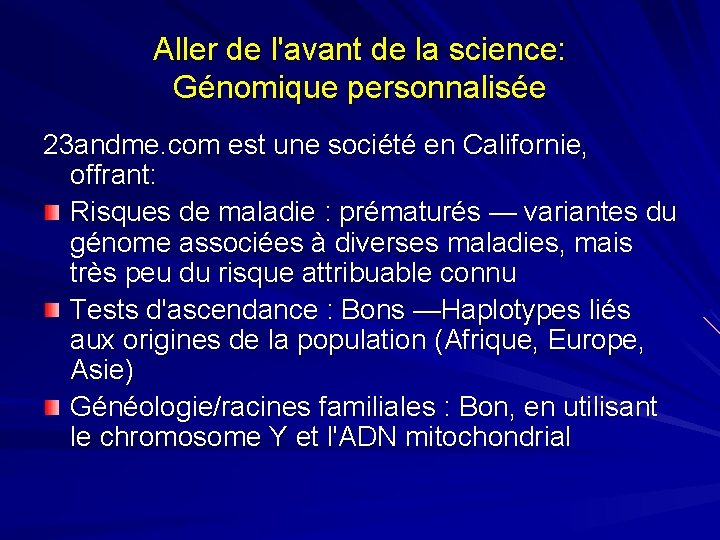 Aller de l'avant de la science: Génomique personnalisée 23 andme. com est une société