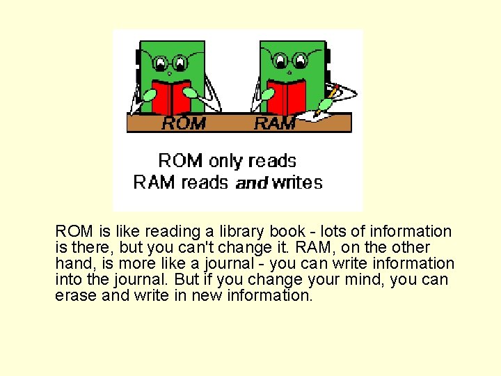 ROM is like reading a library book - lots of information is there, but
