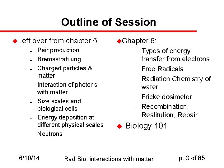 Outline of Session u. Left over from chapter 5: – – – – Pair