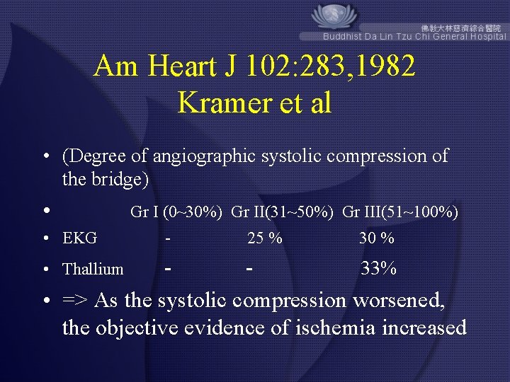 Am Heart J 102: 283, 1982 Kramer et al • (Degree of angiographic systolic