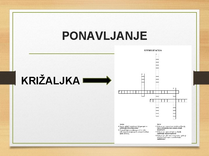 PONAVLJANJE KRIŽALJKA 