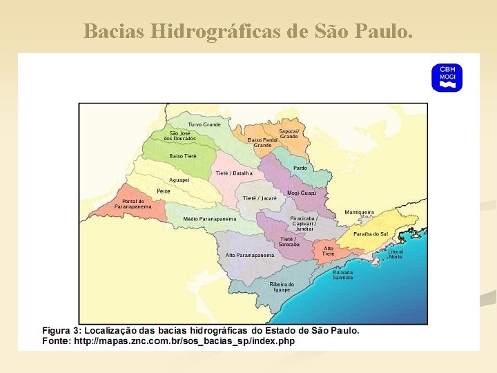 Bacias Hidrográficas de São Paulo. 