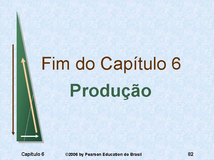 Fim do Capítulo 6 Produção Capítulo 6 © 2006 by Pearson Education do Brasil