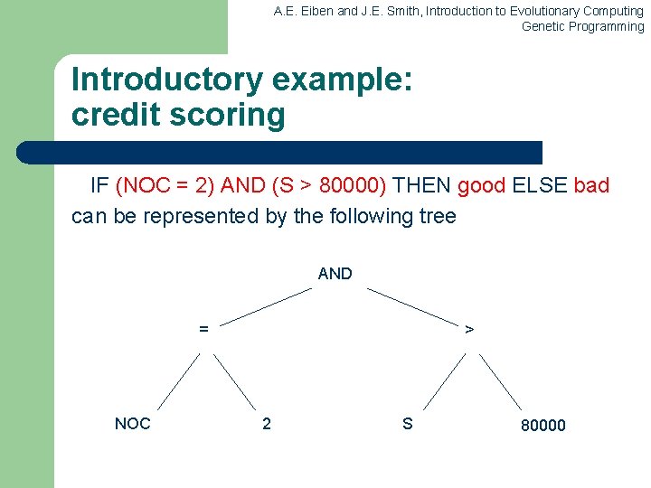 A. E. Eiben and J. E. Smith, Introduction to Evolutionary Computing Genetic Programming Introductory A. E. Eiben and J. E. Smith, Introduction to Evolutionary Computing Genetic Programming Introductory