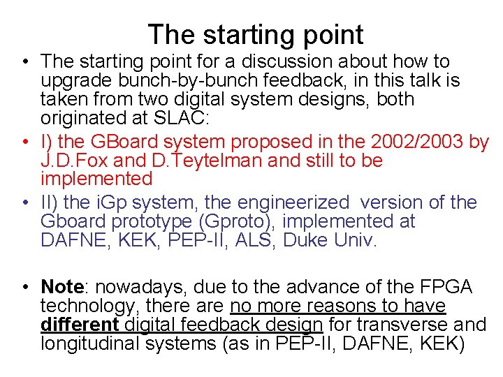 The starting point • The starting point for a discussion about how to upgrade