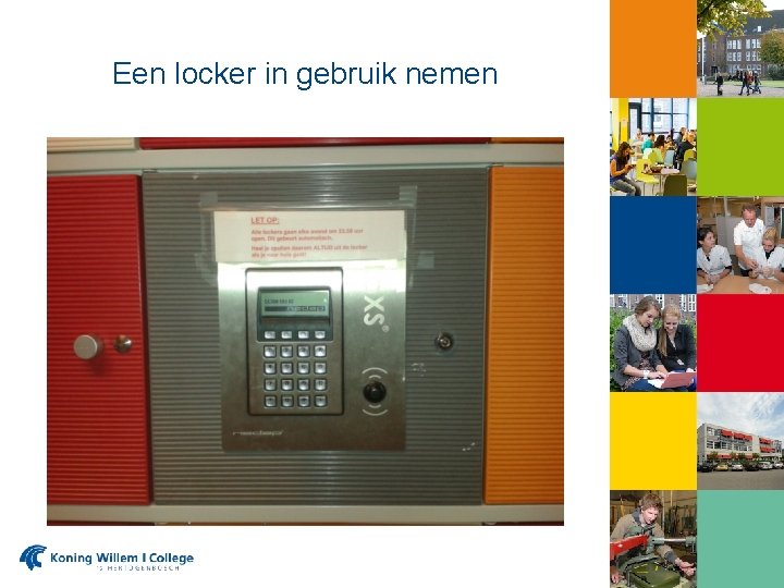 Een locker in gebruik nemen 