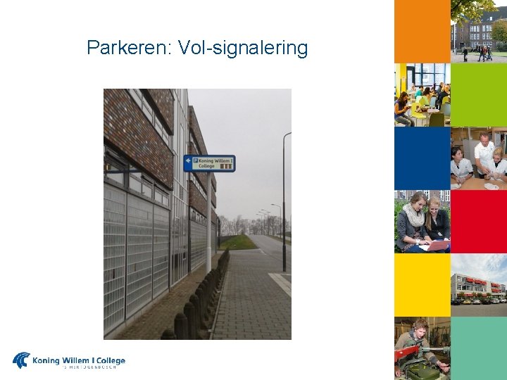 Parkeren: Vol-signalering 