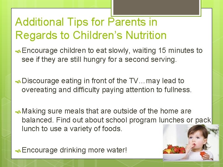 Healthy Eating Nutritional Values for Children By Leiken