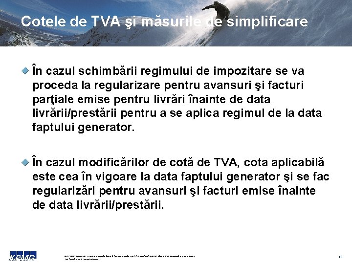 Cotele de TVA şi măsurile de simplificare În cazul schimbării regimului de impozitare se