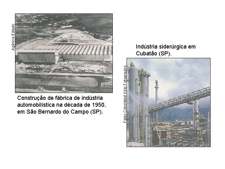 Agência Estado Construção de fábrica de indústria automobilística na década de 1950, em São