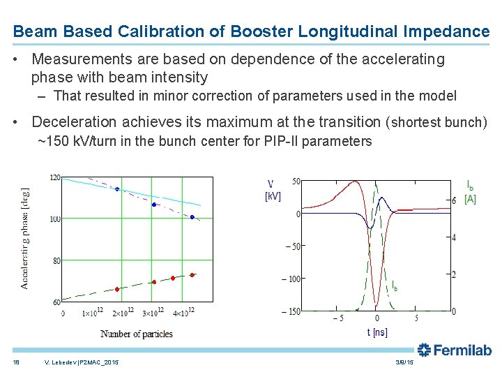 Beam Based Calibration of Booster Longitudinal Impedance • Measurements are based on dependence of