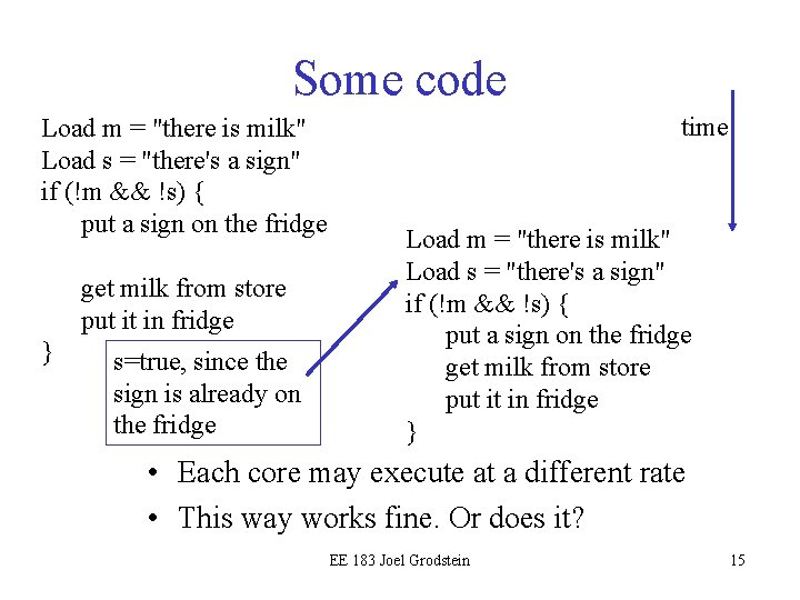 Some code Load m = "there is milk" Load s = "there's a sign" Some code Load m = "there is milk" Load s = "there's a sign"