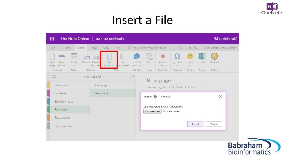 Insert a File 