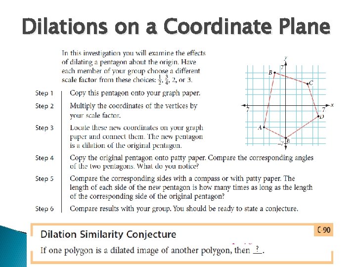 Dilations on a Coordinate Plane 