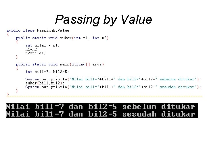 Passing by Value 