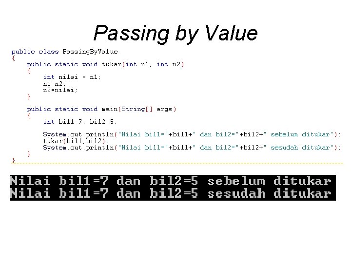 Passing by Value 